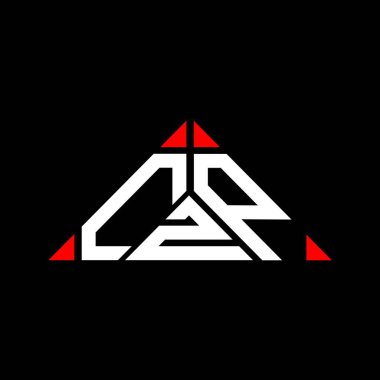 CZP harf logosu yaratıcı tasarım vektör grafik, CZP basit ve modern logo üçgen şeklinde.