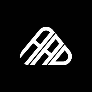 AAD harfi yaratıcı logo tasarımı vektör grafik, AAD basit ve modern logo üçgen şeklinde.