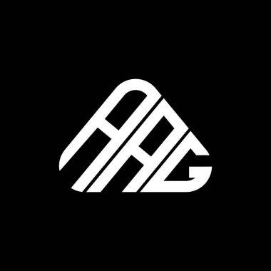 AAG harf logosu tasarımı vektör grafik, AAG basit ve modern logo üçgen şeklinde.