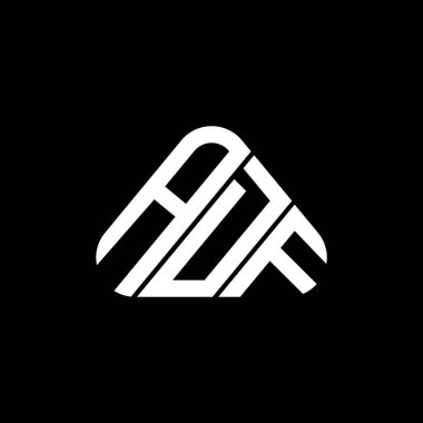 ADF letter logo creative design with vector graphic, ADF simple and modern logo in triangle shape.