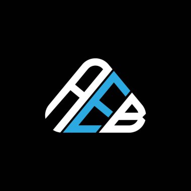 AEB letter logo creative design with vector graphic, AEB simple and modern logo in triangle shape.