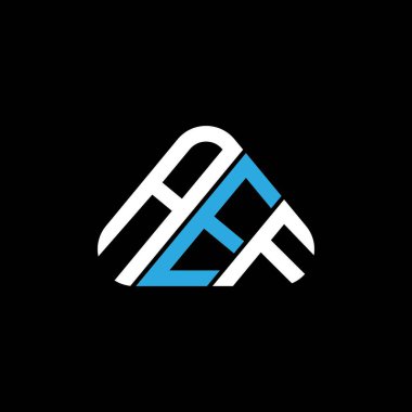 AEF letter logo creative design with vector graphic, AEF simple and modern logo in triangle shape.