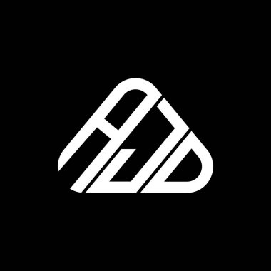 AJD letter logo creative design with vector graphic, AJD simple and modern logo in triangle shape.