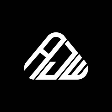 AJW letter logo creative design with vector graphic, AJW simple and modern logo in triangle shape.