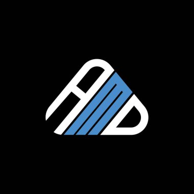 AMD letter logo creative design with vector graphic, AMD simple and modern logo in triangle shape.
