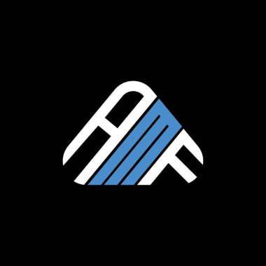 AMF letter logo creative design with vector graphic, AMF simple and modern logo in triangle shape.