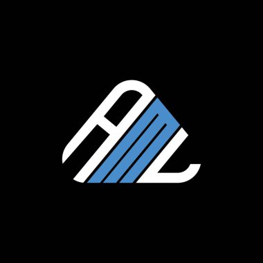 AML letter logo creative design with vector graphic, AML simple and modern logo in triangle shape.