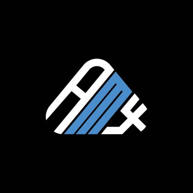 AMX letter logo creative design with vector graphic, AMX simple and modern logo in triangle shape.