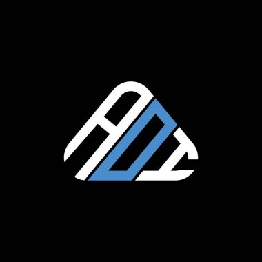 AOI harfi yaratıcı logosu vektör grafik, AOI basit ve modern logo üçgen şeklinde.
