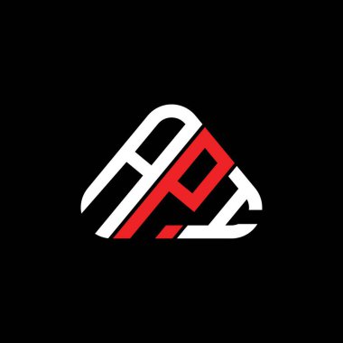 API letter logo creative design with vector graphic, API simple and modern logo in triangle shape.