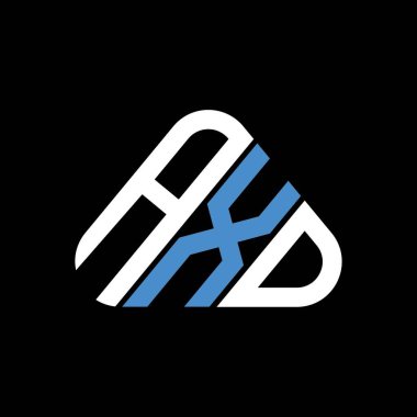 AXD harf logosu yaratıcı tasarımı vektör grafik, AXD basit ve modern logo üçgen şeklinde.