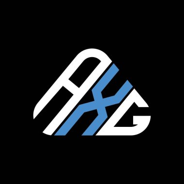 AXG harf logosu yaratıcı tasarım vektör grafik, AXG basit ve modern logo üçgen şeklinde.