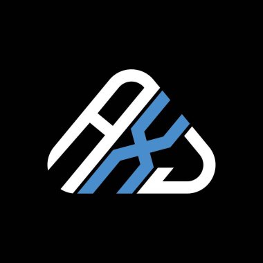 AXJ harfi yaratıcı logosu vektör grafik, AXJ basit ve modern logo üçgen şeklinde.