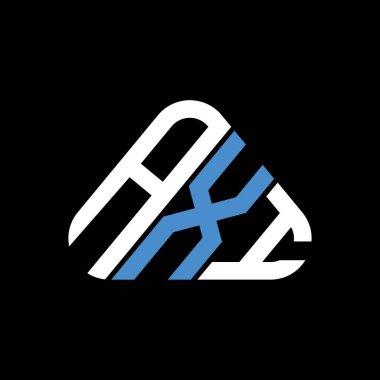 AXI harf logosu yaratıcı tasarımı vektör grafik, AXI basit ve modern logo üçgen şeklinde.