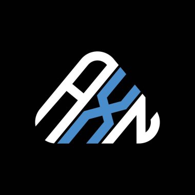 AXN harf logosu yaratıcı tasarım vektör grafik, AXN basit ve modern logo üçgen şeklinde.