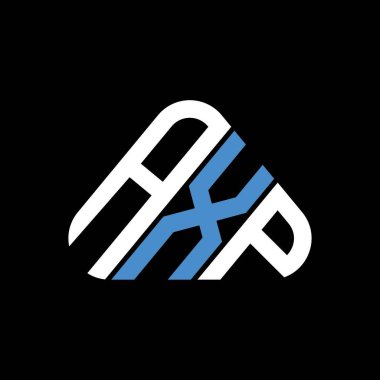 AXP harf logosu yaratıcı tasarımı vektör grafik, AXP basit ve modern logo üçgen şeklinde.