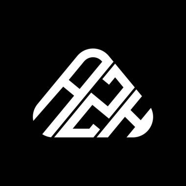 AZH letter logo creative design with vector graphic, AZH simple and modern logo in triangle shape.