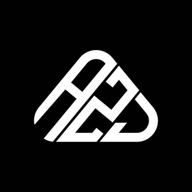AZJ letter logo creative design with vector graphic, AZJ simple and modern logo in triangle shape.