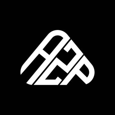 AZP letter logo creative design with vector graphic, AZP simple and modern logo in triangle shape.
