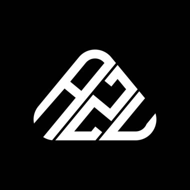 AZU letter logo creative design with vector graphic, AZU simple and modern logo in triangle shape.