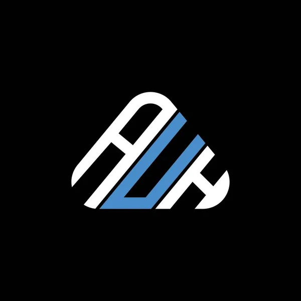 Auh Harf Logosu Yaratıcı Tasarım Vektör Grafik Auh Basit Modern — Stok Vektör