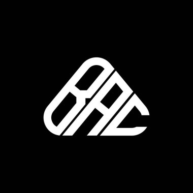 BAC harfi yaratıcı logosu vektör grafik, BAC basit ve modern logo yuvarlak üçgen şeklinde.