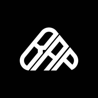 BAP harf logosu yaratıcı tasarım vektör grafik, BAP basit ve modern logo yuvarlak üçgen şeklinde.