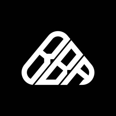 BBA harfli yaratıcı logo vektör grafik, BBA basit ve modern logo yuvarlak üçgen şeklinde.