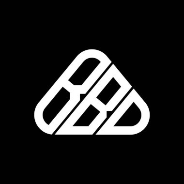 BBD harfli yaratıcı logo vektör grafik, BBD basit ve modern logo yuvarlak üçgen şeklinde.