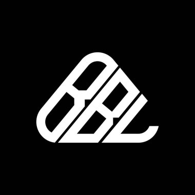 BBL harf logosu tasarımı vektör grafik, BBL basit ve modern logo yuvarlak üçgen şeklinde.