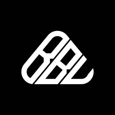 BBU harf logosu tasarımı vektör grafik, BBU basit ve modern logo yuvarlak üçgen şeklinde.