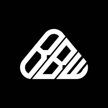 BBW harf logosu yaratıcı tasarım vektör grafik, BBW basit ve modern logo yuvarlak üçgen şeklinde.