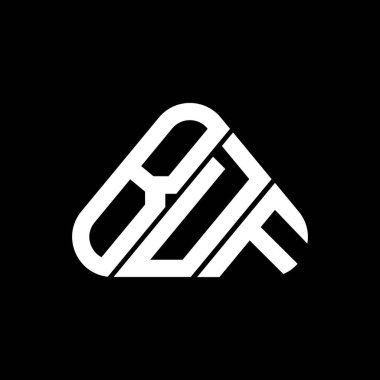 BDF harf logosu tasarımı vektör grafik, BDF basit ve modern logo yuvarlak üçgen şeklinde.
