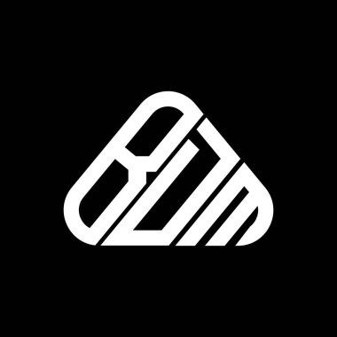 BDM harf logosu yaratıcı tasarım vektör grafik, BDM basit ve modern logo yuvarlak üçgen şeklinde.
