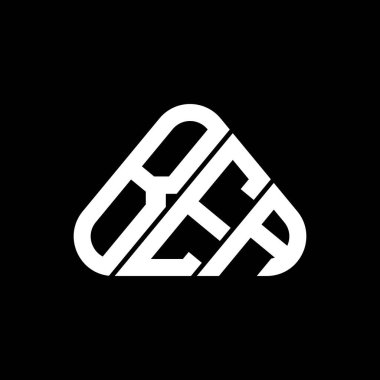 BEA harf logosu yaratıcı tasarım vektör grafik, BEA basit ve modern logo yuvarlak üçgen şeklinde.