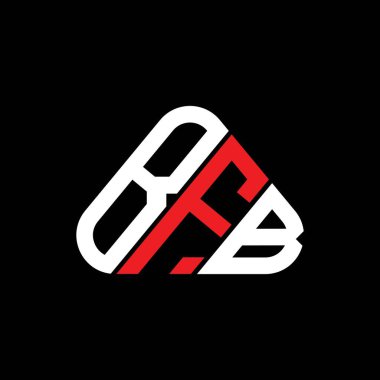 BFB harf logosu yaratıcı tasarım vektör grafik, BFB basit ve modern logo yuvarlak üçgen şeklinde.