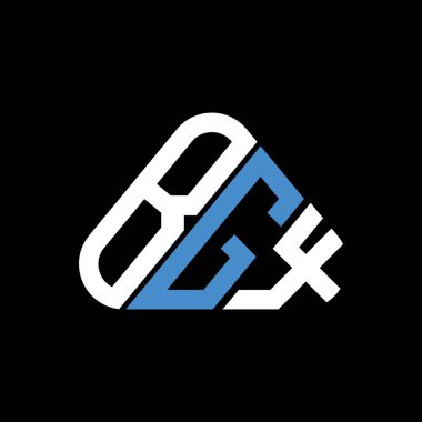 BGX harf logosu yaratıcı tasarım vektör grafik, BGX basit ve modern logo yuvarlak üçgen şeklinde.