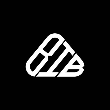 BIB harfli yaratıcı logo vektör grafik, BIB basit ve modern logo yuvarlak üçgen şeklinde.