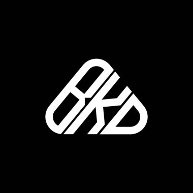 BKD harf logosu tasarımı vektör grafik, BKD basit ve modern logo yuvarlak üçgen şeklinde.