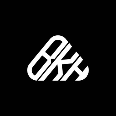 BKH harf logosu yaratıcı tasarım vektör grafik, BKH basit ve yuvarlak üçgen şeklinde modern logo.