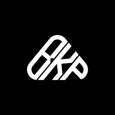 BKP harf logosu tasarımı vektör grafik, BKP basit ve modern logo yuvarlak üçgen şeklinde.