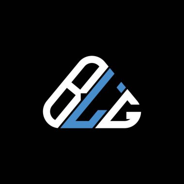 BLG harf logosu tasarımı vektör grafik, BLG basit ve modern logo yuvarlak üçgen şeklinde.