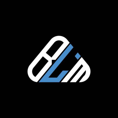 BLM harf logosu yaratıcı tasarım vektör grafik, BLM basit ve modern logo yuvarlak üçgen şeklinde.