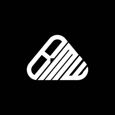 BMW harf logosu yaratıcı tasarım vektör grafik, BMW basit ve modern logo yuvarlak üçgen şeklinde.
