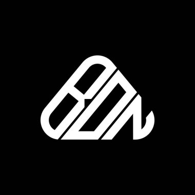 BON harfli yaratıcı logo vektör grafik, BON basit ve modern logo yuvarlak üçgen şeklinde.