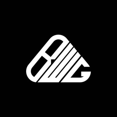 BWG harf logosu yaratıcı tasarım vektör grafik, BWG basit ve modern logo yuvarlak üçgen şeklinde.