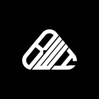 BWI harf logosu tasarımı vektör grafik, BWI basit ve modern logo yuvarlak üçgen şeklinde.