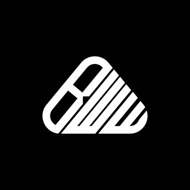 BWW harfli yaratıcı logo vektör grafiği, basit ve modern logo yuvarlak üçgen şeklinde..