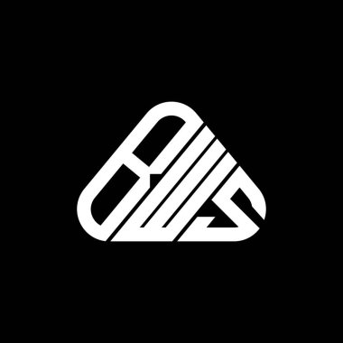 BWS harf logosu yaratıcı tasarım vektör grafik, BWS basit ve modern logo yuvarlak üçgen şeklinde.