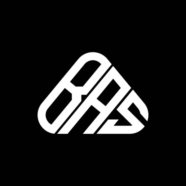 Bas 로고만들기 디자인 그래픽 Bas 간단하고 로고둥근 삼각형 — 스톡 벡터